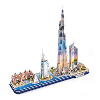 3D пазл CubicFun City Line з LED-підсвіткою Дубай (L523h)