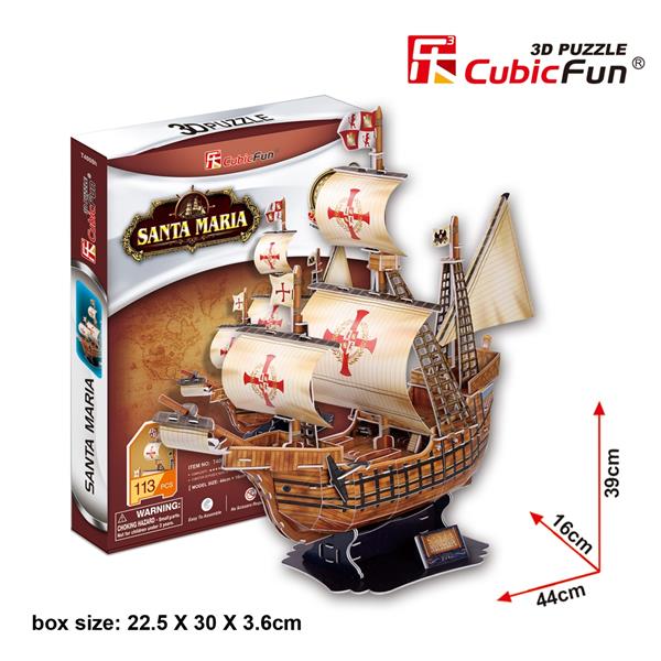 3D пазл CubicFun Корабель Санта-Марія (T4008h) 3D пазл CubicFun Корабель Санта-Марія (T4008h)