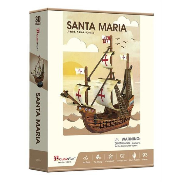 3D пазл CubicFun Санта-Марія (T4031h)