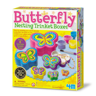 Набір для розфарбовування мінішкатулок 4M Метелики (00-04664) Набір для розфарбовування мінішкатулок 4M Метелики (00-04664)