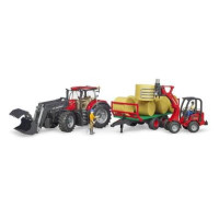 Модель Bruder Трактор Case IH Optum 300CVX із причепом для тюків 1:16 (03198) Модель Bruder Трактор Case IH Optum 300CVX із причепом для тюків 1:16 (03198)