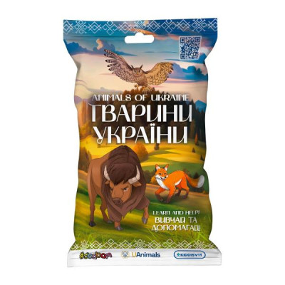 Стретч-іграшка у вигляді тварини – ТВАРИНИ УКРАЇНИ (у диспл.)
