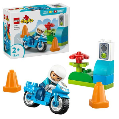 Конструктор LEGO DUPLO Town Синій поліцейський мотоцикл 11 Деталей ( 10471 )