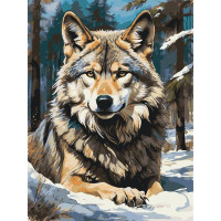 Картина за номерами ArtCraft Вовк у лісі 40х50 см (11575-AC)
