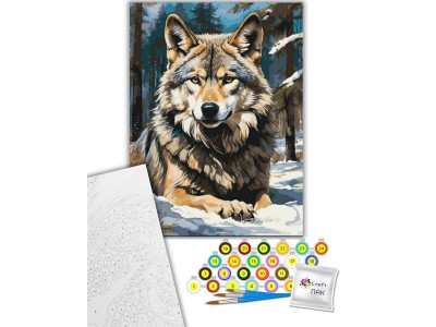 Картина за номерами ArtCraft Вовк у лісі 40х50 см (11575-AC)