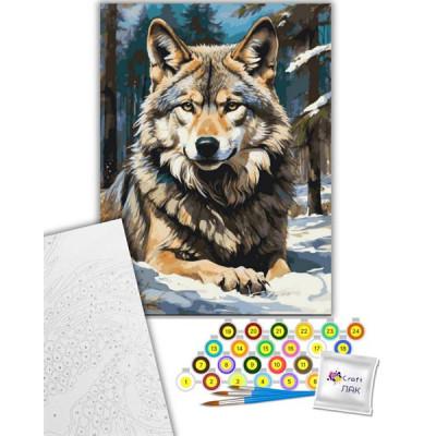 Картина за номерами ArtCraft Вовк у лісі 40х50 см (11575-AC)