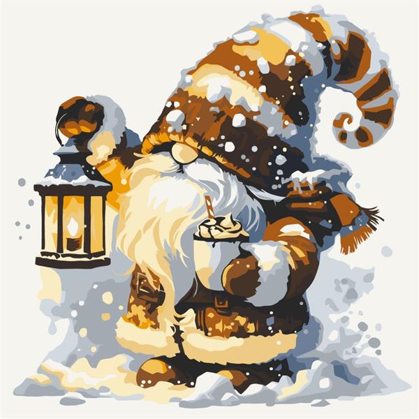 Картина за номерами ArtCraft Зимовий гномик 40х40 см (15127-AC) Картина за номерами ArtCraft Зимовий гномик 40х40 см (15127-AC)