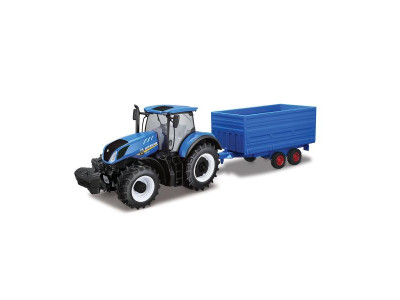 Модель Bburago Farm Трактор New Holland з причепом 1:32 (18-44067)