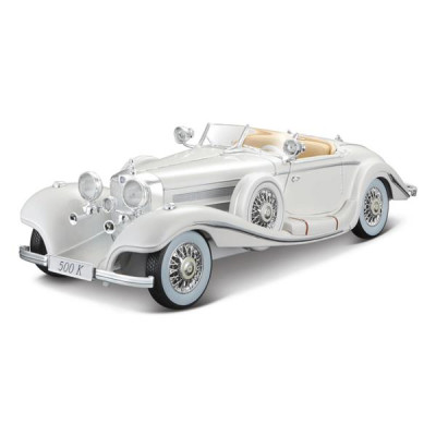 Автомодель Maisto 1936 Mercedes-Benz 500K Specialroadster 1:18 білий (36055 white)