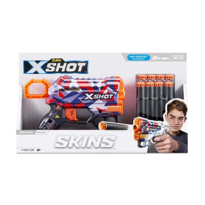 Швидкострільний бластер X-Shot Skins Menace Malice 8 патронів (36515M) Швидкострільний бластер X-Shot Skins Menace Malice 8 патронів (36515M)