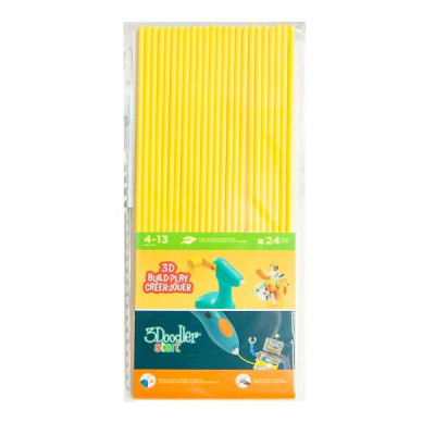 Набір стрижнів для 3D-ручки 3Doodler Start жовтий 24 шт. (3DS-ECO04-YELLOW-24)