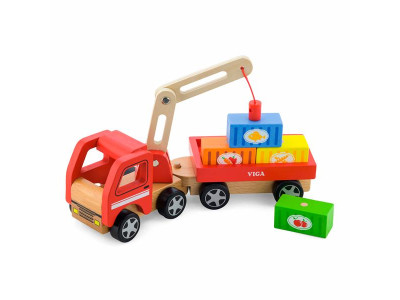 Дерев'яна машинка Viga Toys Автокран (50690)
