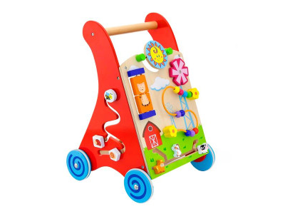 Ходунки-каталка Viga Toys з бізібордом (50950)