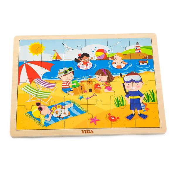 Дерев'яний пазл Viga Toys Пори року: літо, 24 ел. (51270) Дерев'яний пазл Viga Toys Пори року: літо, 24 ел. (51270)