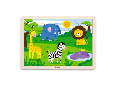 Деревяний пазл Viga Toys В Африці 16 ел. (51449)
