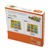 Дерев'яний пазл-сортер Viga Toys Фігури і звірята (59585) Дерев'яний пазл-сортер Viga Toys Фігури і звірята (59585)