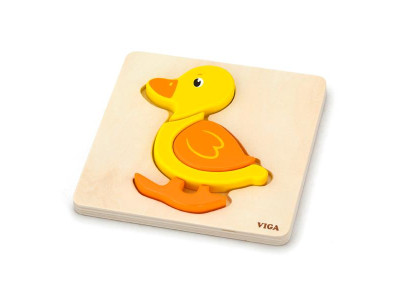 Дерев'яний мініпазл Viga Toys Каченя (59929) Дерев'яний мініпазл Viga Toys Каченя (59929)