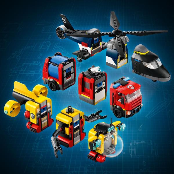 Конструктор LEGO City Ремікс вертольотів, пожежних машин і підводних човнів 874 деталі (60462) Конструктор LEGO City Ремікс вертольотів, пожежних машин і підводних човнів 874 деталі (60462)