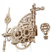 Дерев'яний механічний 3D конструктор Ugears Аеро Годинник (70154)