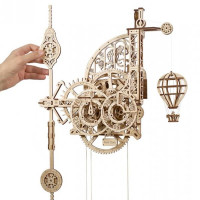 Дерев'яний механічний 3D конструктор Ugears Аеро Годинник (70154)