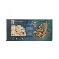 Дерев'яний механічний 3D конструктор Ugears Аеро Годинник (70154)