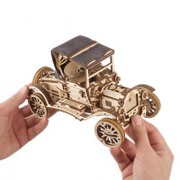 Дерев'яний механічний 3D конструктор Ugears Ретро автомобіль (70175)