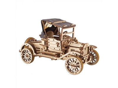 Дерев'яний механічний 3D конструктор Ugears Ретро автомобіль (70175)