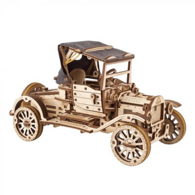 Дерев'яний механічний 3D конструктор Ugears Ретро автомобіль (70175)
