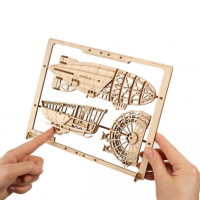 Дерев'яний механічний 3D конструктор Ugears Цепелін (70208)