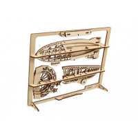 Дерев'яний механічний 3D конструктор Ugears Цепелін (70208)