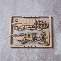 Дерев'яний механічний 3D конструктор Ugears Цепелін (70208)
