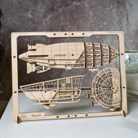 Дерев'яний механічний 3D конструктор Ugears Цепелін (70208)