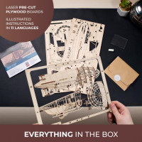 Дерев'яний механічний 3D конструктор Ugears Цепелін (70208)