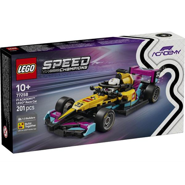Конструктор LEGO® Speed Champions Гоночний автомобіль F1 ACADEMY™ LEGO®, 201 деталь (77258)