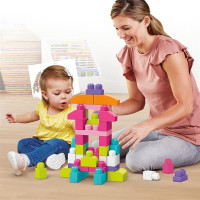 Конструктор Mega Bloks First Builders рожевий у мішку 60 деталей (DCH54)