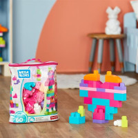 Конструктор Mega Bloks First Builders рожевий у мішку 60 деталей (DCH54)