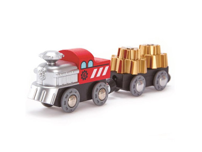 Набір для іграшкової залізниці Hape Вантажний поїзд з шестернями (E3751) Набір для іграшкової залізниці Hape Вантажний поїзд з шестернями (E3751)