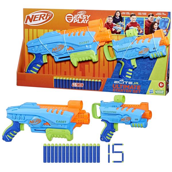 Набір бластерів Nerf Elite Junior Стартовий набір 15 патронів (F6369)