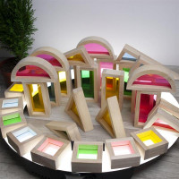 Кубики Guidecraft Block Play Велика веселка, 14 см, 30 шт. (G3016)