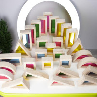 Кубики Guidecraft Block Play Велика веселка, 14 см, 30 шт. (G3016)