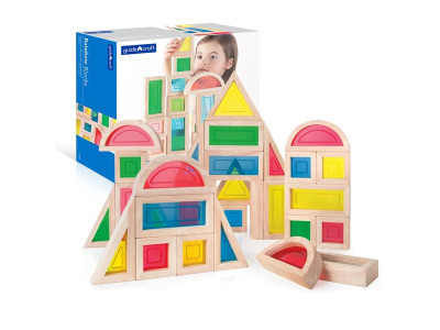 Кубики Guidecraft Block Play Велика веселка, 14 см, 30 шт. (G3016)