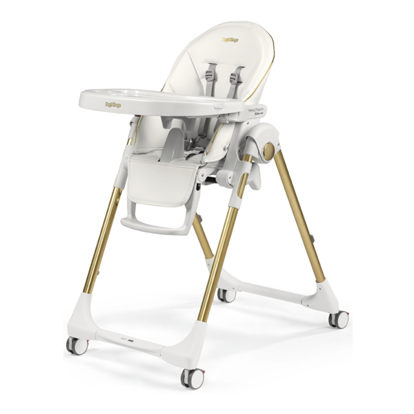 Стільчик для годування Peg-Perego Prima Pappa Follow Me білий із золотистим (IH01000001BL00) Стільчик для годування Peg-Perego Prima Pappa Follow Me білий із золотистим (IH01000001BL00)