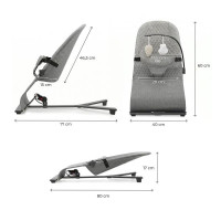 Шезлонг-гойдалка Kinderkraft Mimi Dark Grey (KBMIMI00DGR0000)