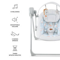 Крісло-гойдалка Kinderkraft Swingee Grey (KBSWIN00GRY0000) Крісло-гойдалка Kinderkraft Swingee Grey (KBSWIN00GRY0000)