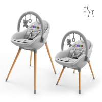Стільчик для годування 2 в 1 Kinderkraft Fini Up Grey (KHFINIUPGRY0000)