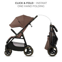 Прогулянкова коляска Kinderkraft Trig 3 Коричневий (KSTRIG03BRW0000)