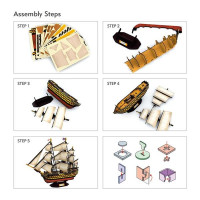 3D пазл CubicFun Корабель HMS Victory (T4019h)