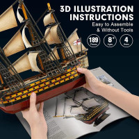 3D пазл CubicFun Корабель HMS Victory (T4019h)