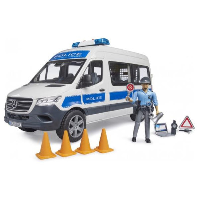 Автомодель Bruder Поліцейський мікроавтобус MB Sprinter з фігуркою та мигалками (02683)