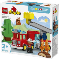 Конструктор LEGO DUPLO Town Пожежна машина зі шлангом і пожежником 28 Деталей (10473)